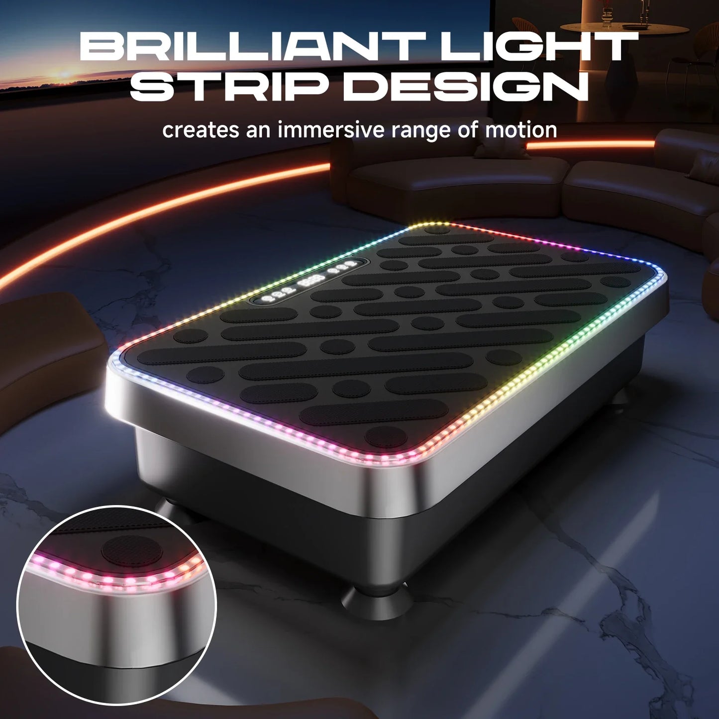 Electric Home Use Full-Body Exercise Vibrating Platform Iron Construction Vertical Direction Adjustable Speed (1-99 Levels) Safe