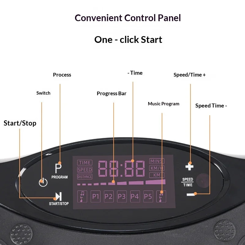 Q-HOME Smart Home Vibration Plate Machine Whole Body Workout Platform Exercise Trainer weight loss