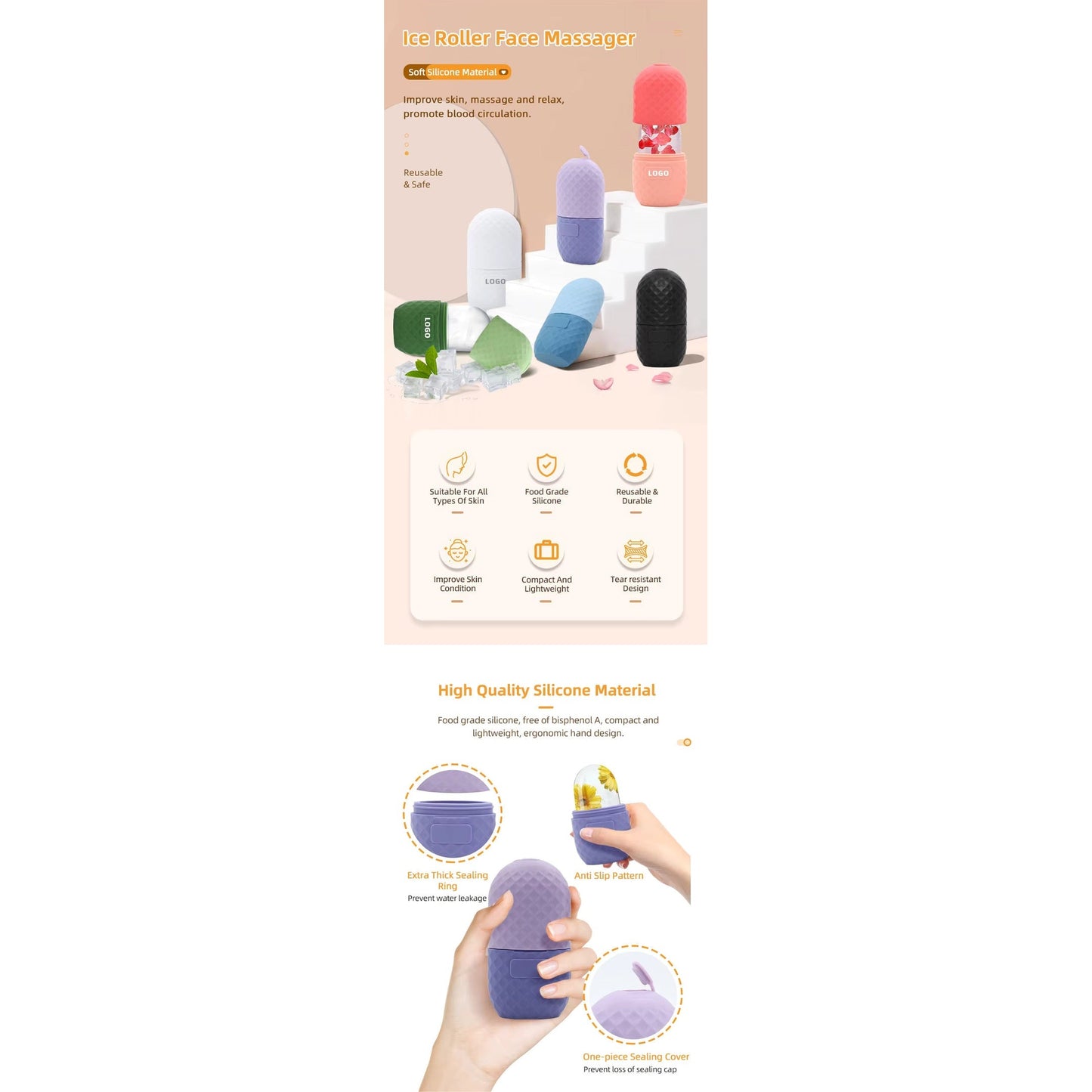 Facial Ice Massage Container