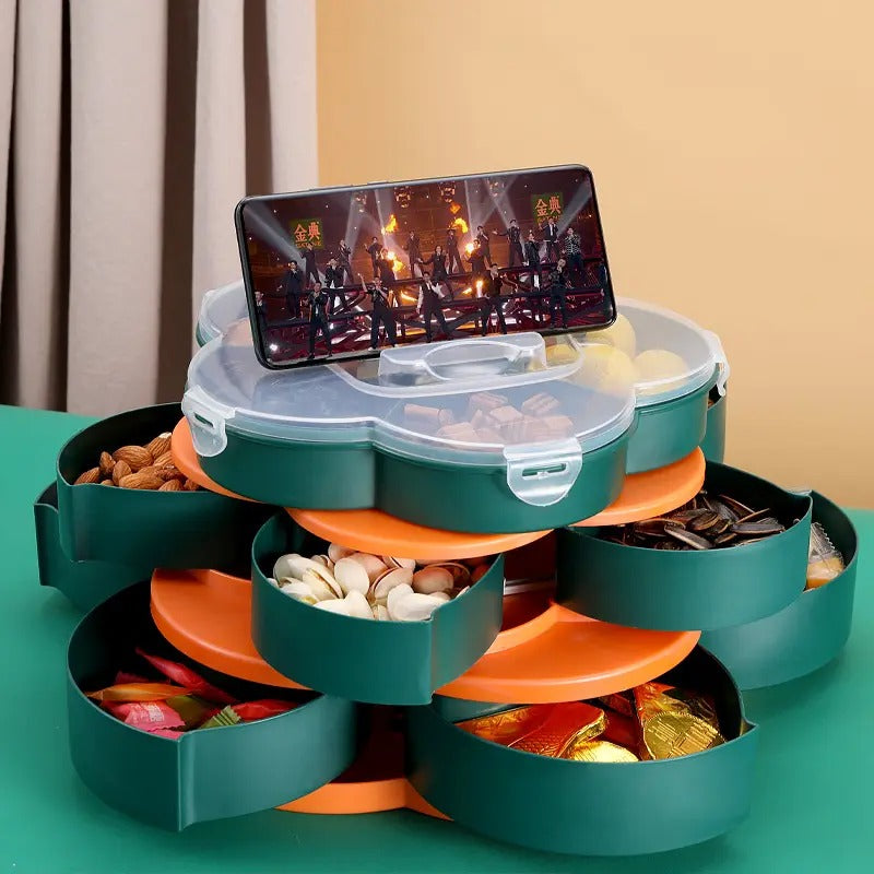 Rotating Flower Storage Box and Phone Holder
