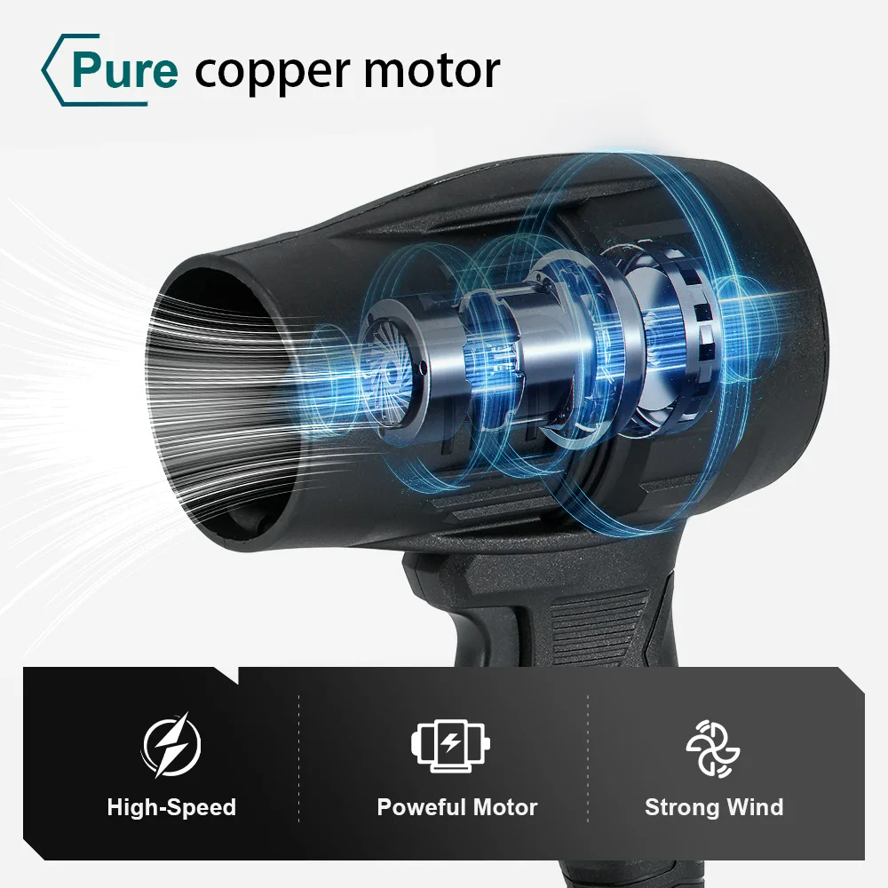 Air Pressure Power Blower Mini Cordless With Leaf Blower Cordless Compressed Air Duster 120mph for Car Wash - Medaid International