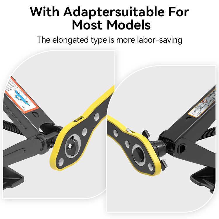 Auto 360° Steel Scissor Jack Ratchet Wrench