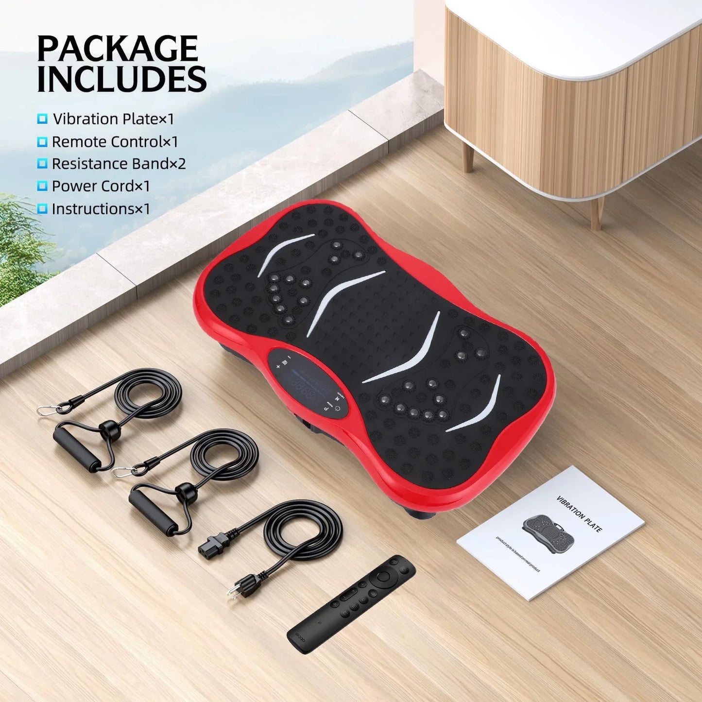 3-in-1 Vibration Plate Trainer Wireless Detachable Bands Multi-Scenario Electric Vibration Plate for Use Home