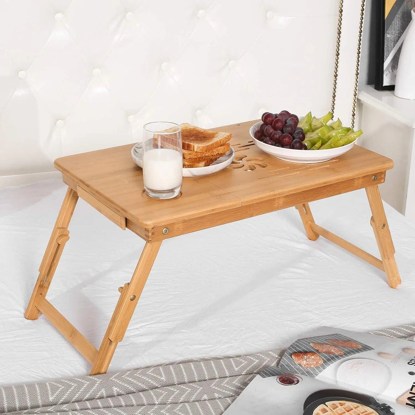 Bamboo Folding Laptop Table
