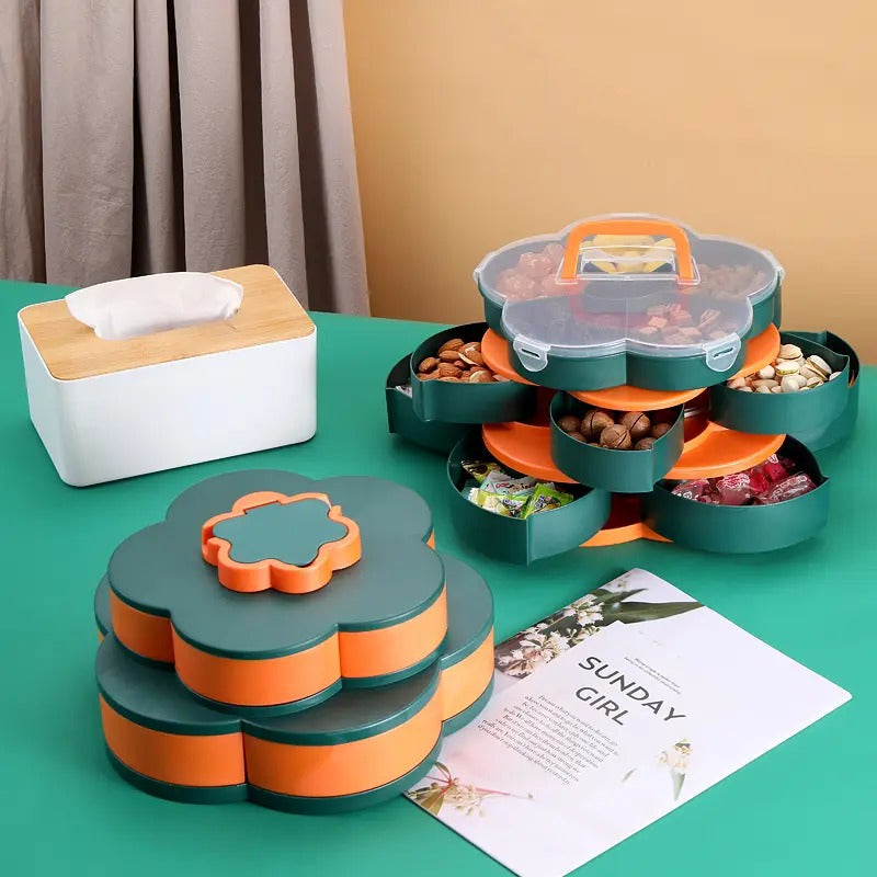 Rotating Flower Storage Box and Phone Holder