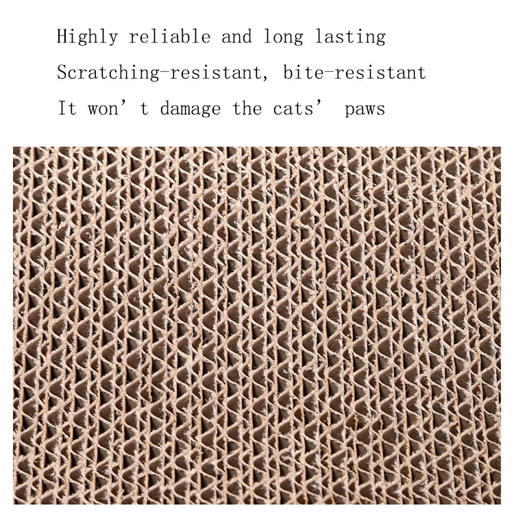 Angled Cardboard Cat Scratcher Lounger with Playful Trim