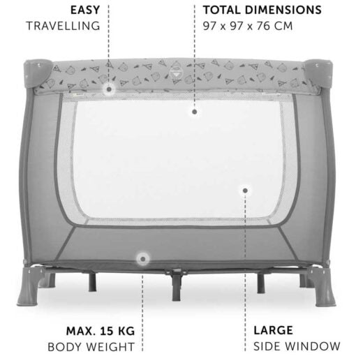 Hauck - Sleep N Play SQ - Nordic Grey