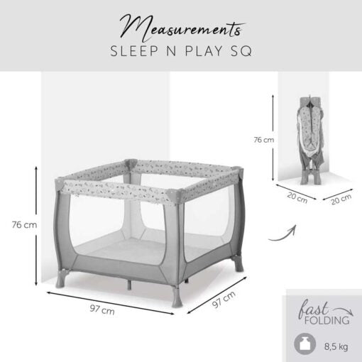 Hauck - Sleep N Play SQ - Nordic Grey