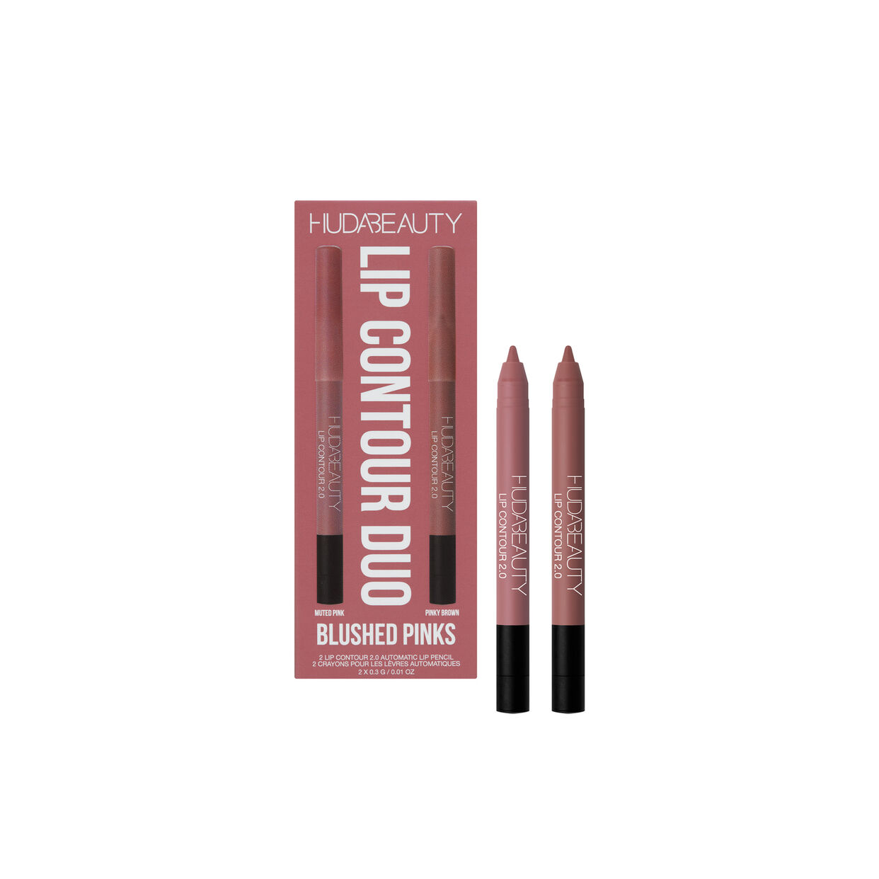 Huda Beauty Lip Contour Mini Duo Blushed Pinks Lipliners