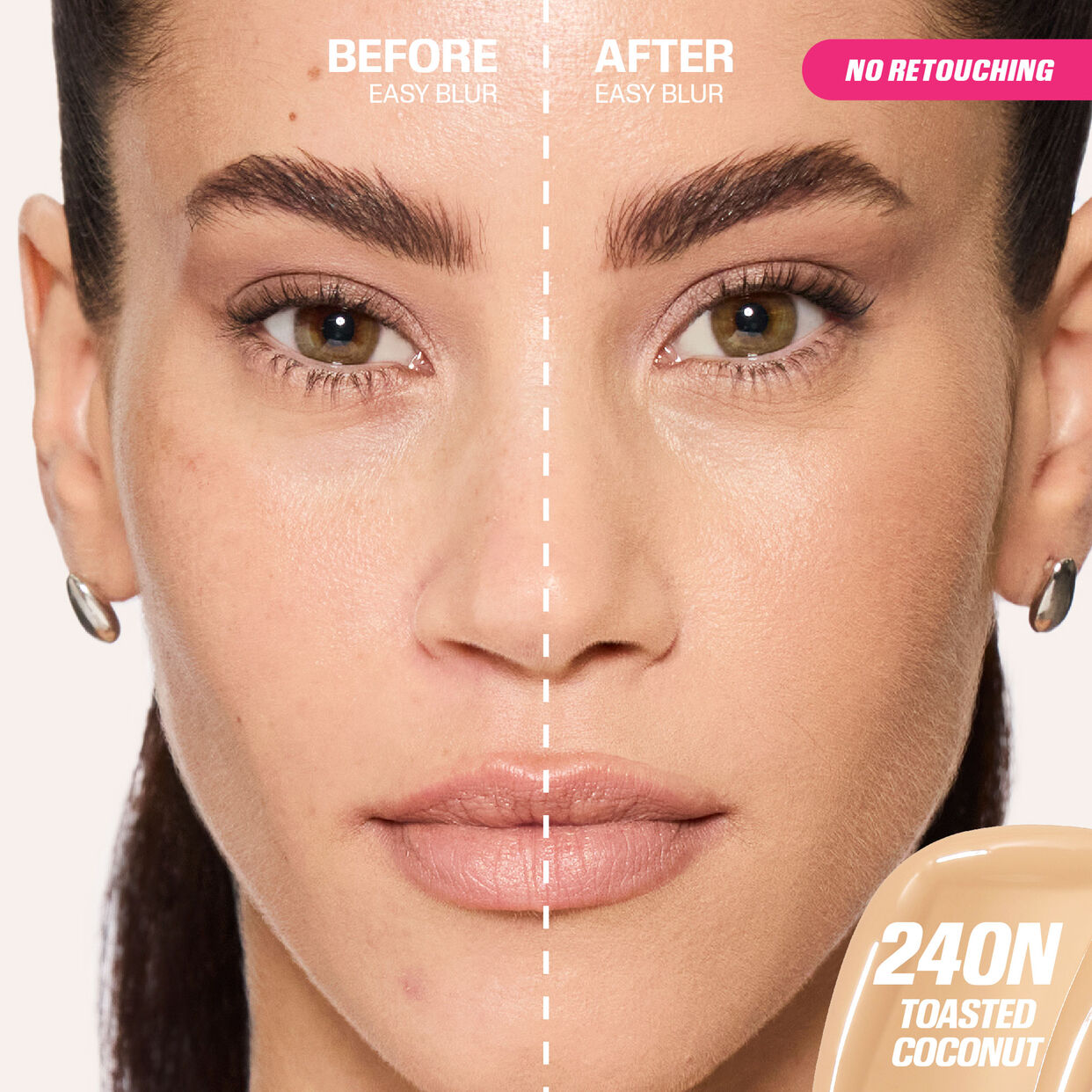HUDABEAUTY EASY BLUR FOUNDATION MINI- TOASTED COCONUT 240N-