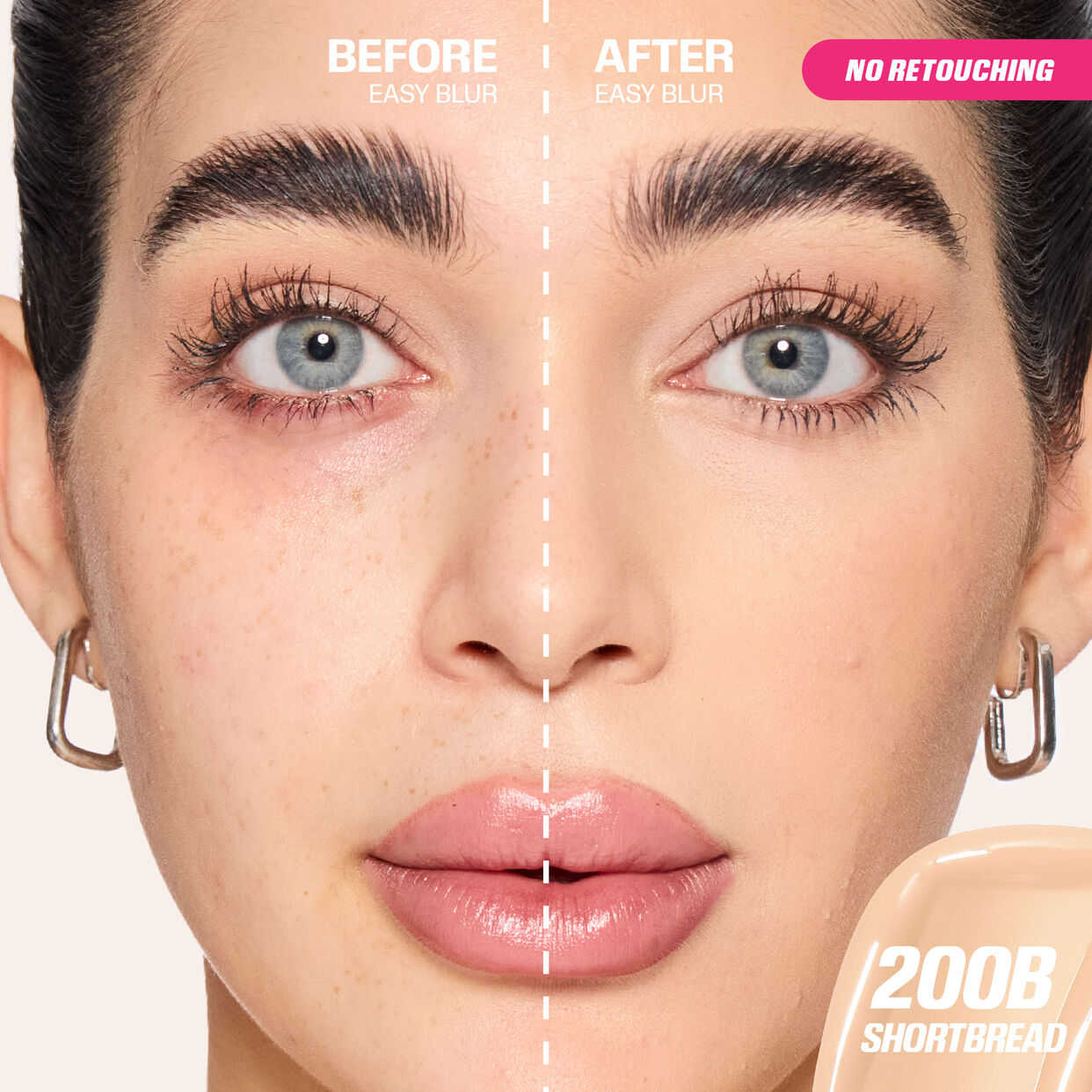 HUDABEAUTY EASY BLUR FOUNDATION MINI-SHORTBREAD 200B