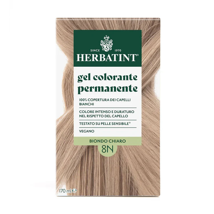 Herbatint, Permanent Haircolor Gel, 8N, Light Blonde 170ML