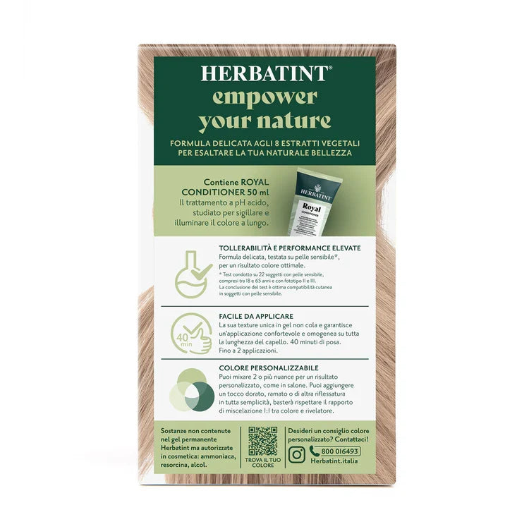 Herbatint, Permanent Haircolor Gel, 8N, Light Blonde 170ML