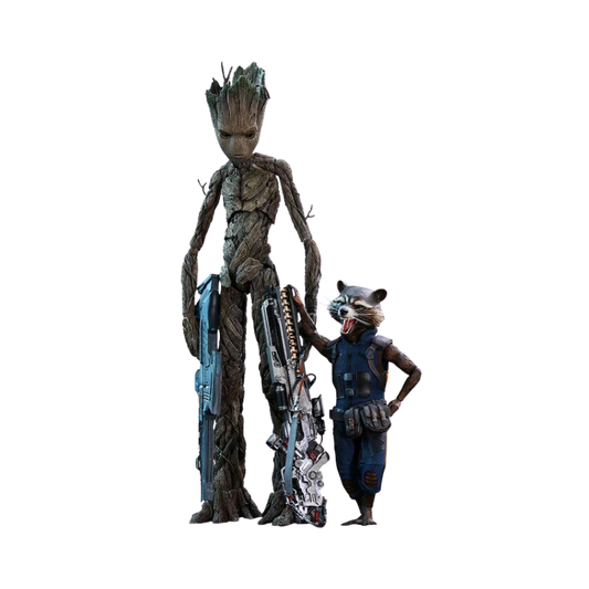 Movie Masterpiece Groot & Rocket 1/6 Scale Action Figure By Hot Toys - Medaid International