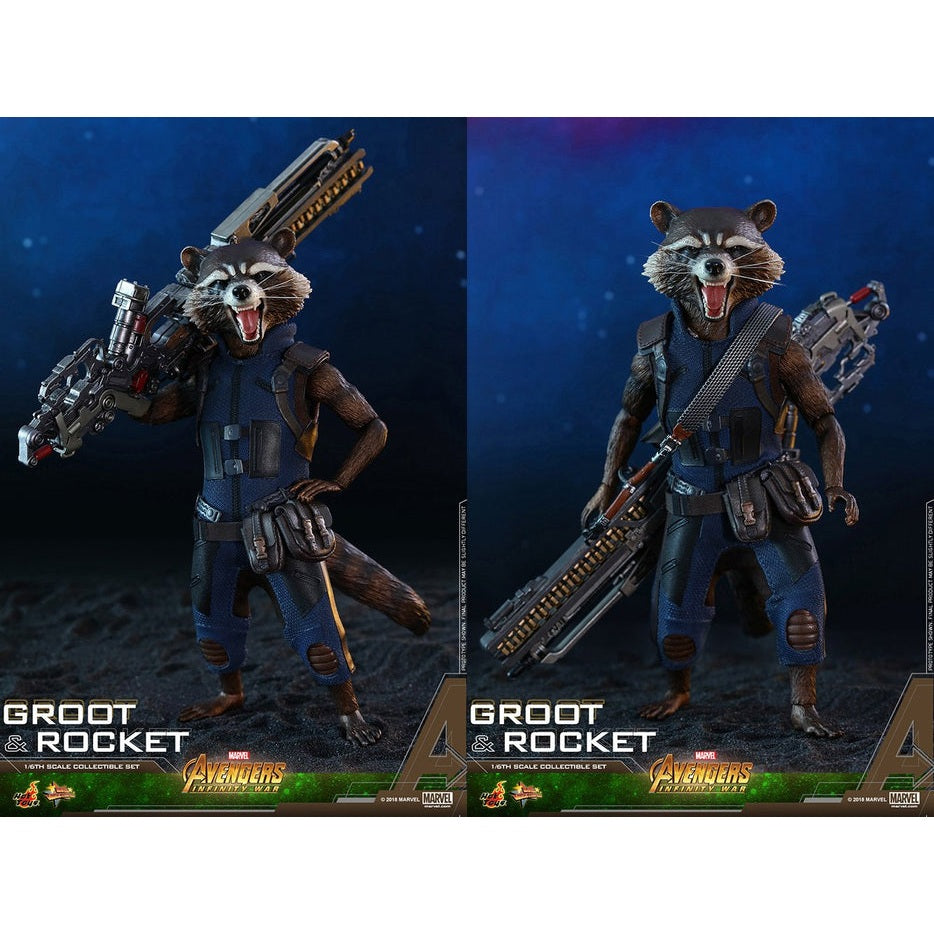 Movie Masterpiece Groot & Rocket 1/6 Scale Action Figure By Hot Toys - Medaid International
