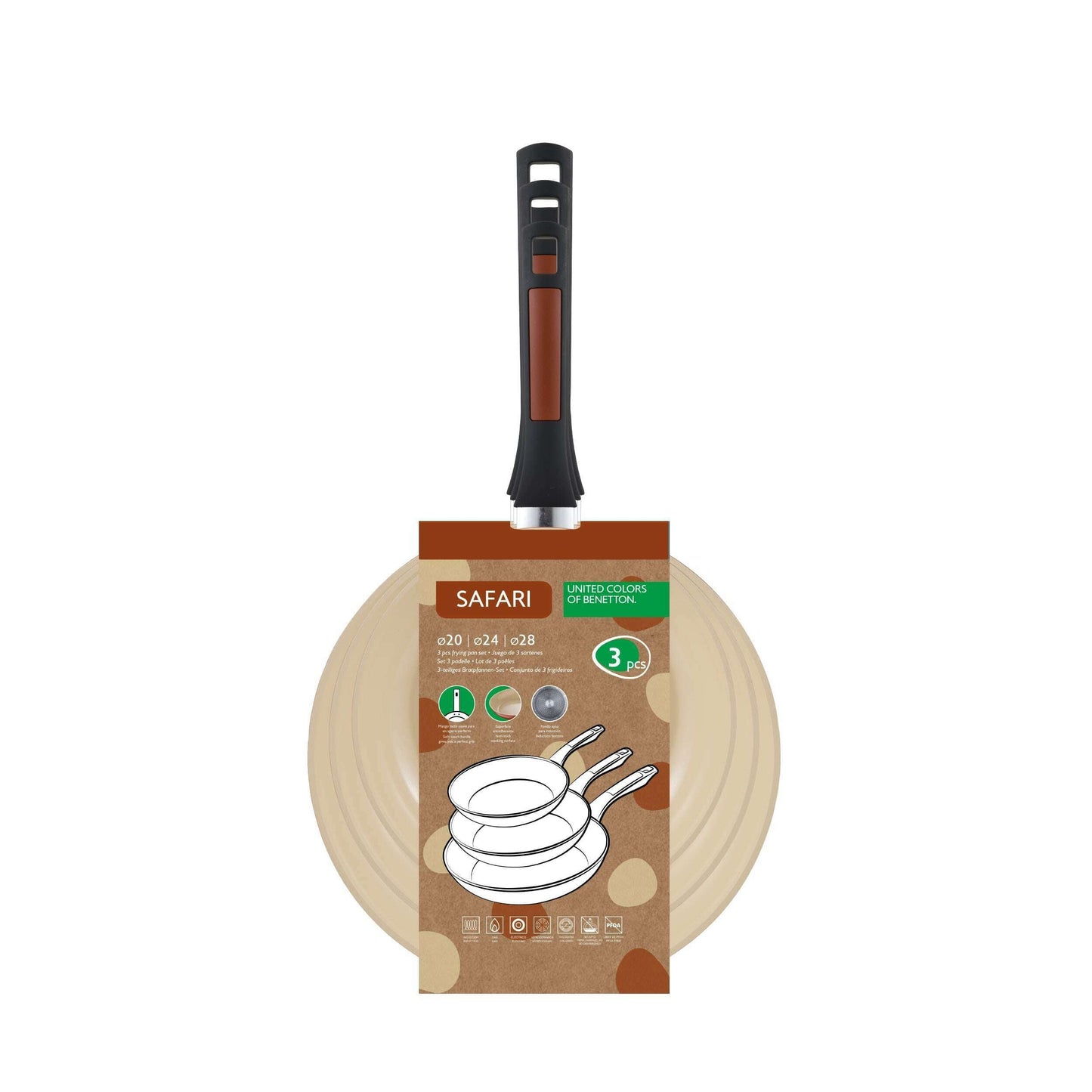 Set of 3 Frying Pans - Medaid International