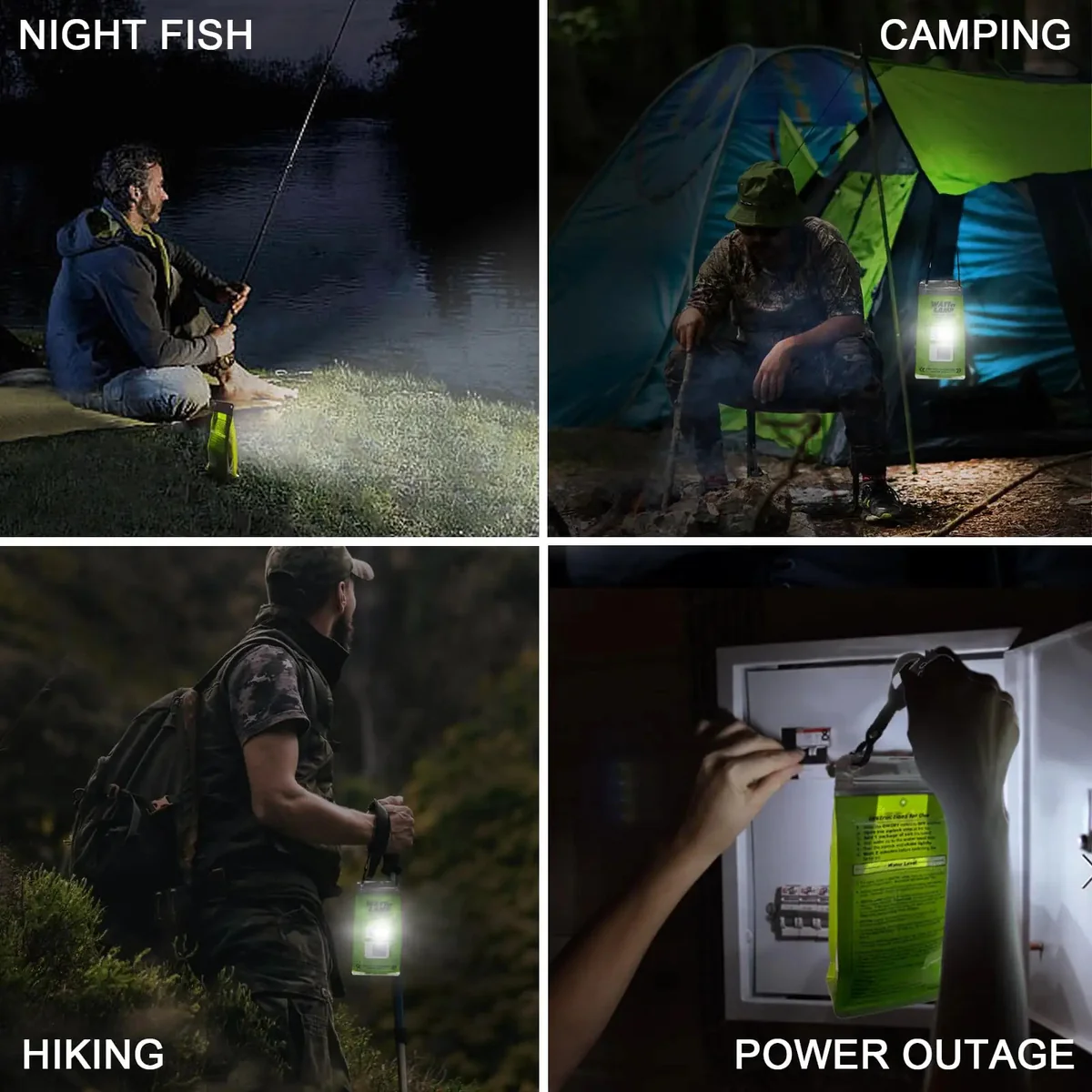 Portable Salt Water LED Lamp for Camping, Hiking & Emergencies. - Medaid International