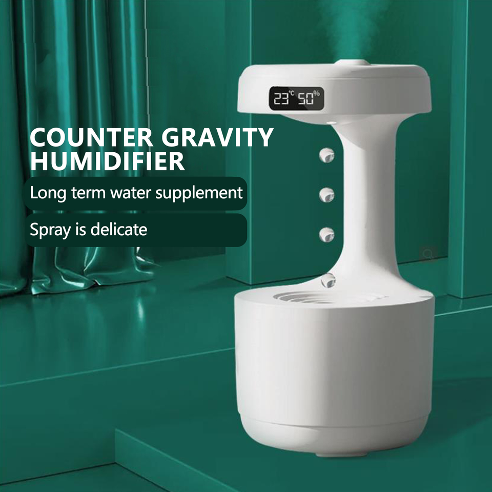 ANTI-GRAVITY HUMIDIFIER WITH CLOCK مرطب هواء معاكس للجاذبية مع ساعة