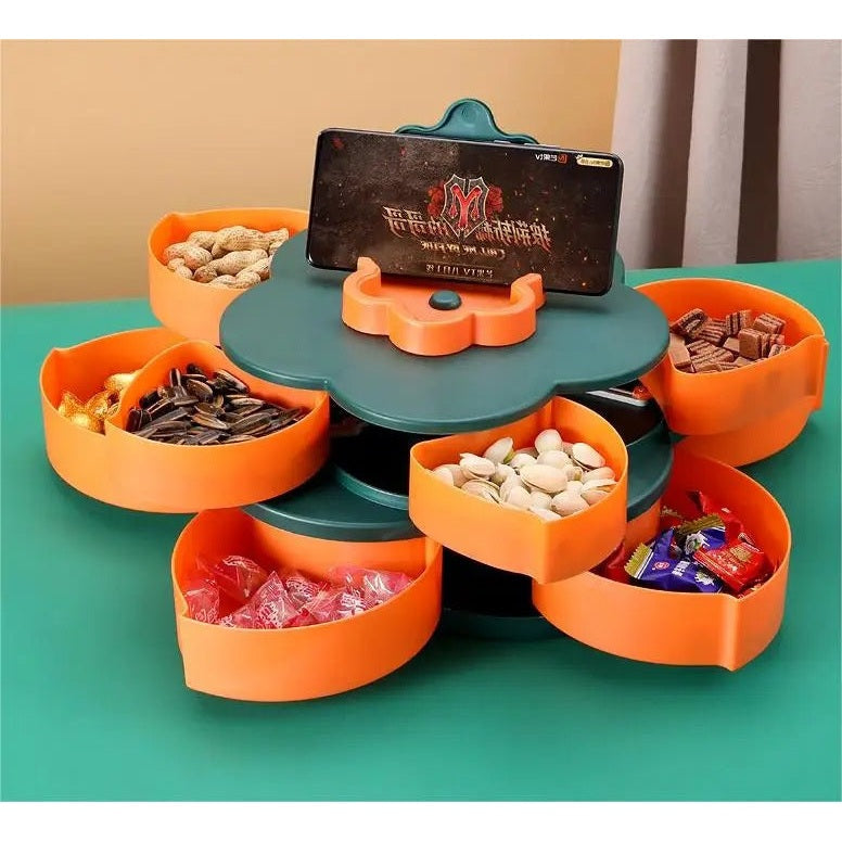 Rotating Flower Storage Box and Phone Holder