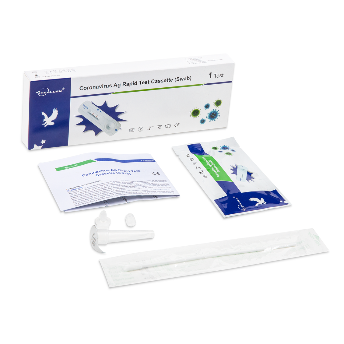 Healgen - Rapid COVID-19 Antigen Self-Test Single Cassette (CE Marked 15min Nasal Swab) - Medaid International