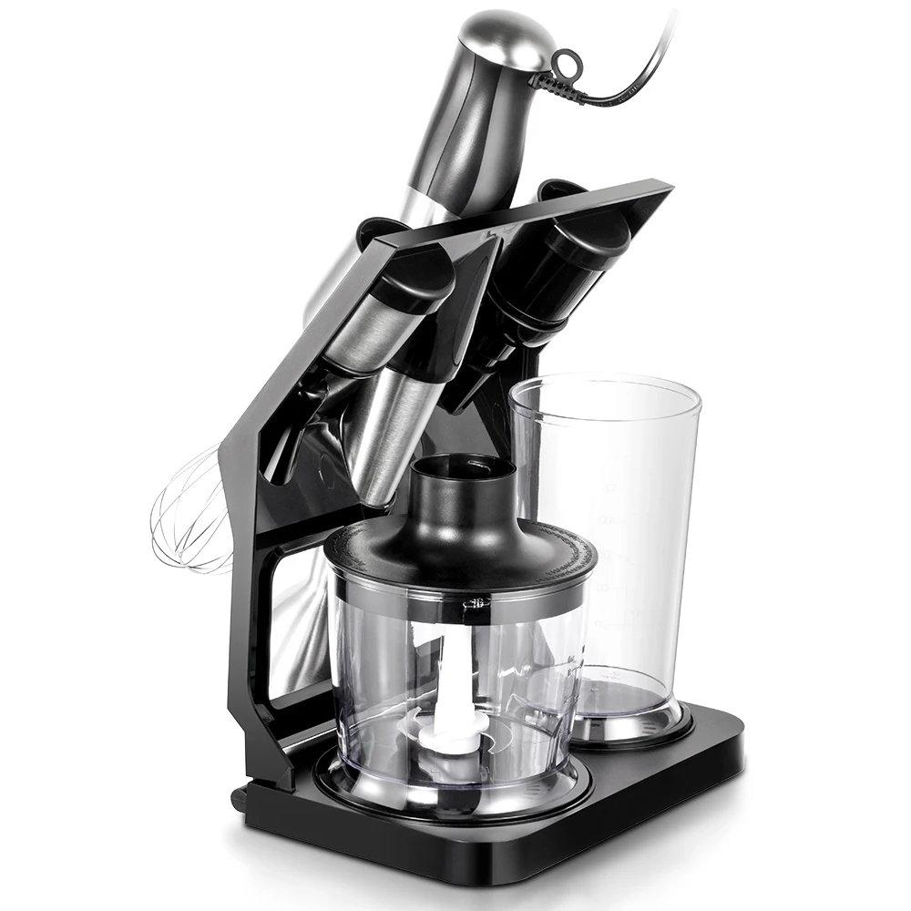 RAF 5 in 1 Stick Blender Set Vegetable Chopper Whisk Food Processor Immersion Hand Blender With Station R3004 - Medaid International