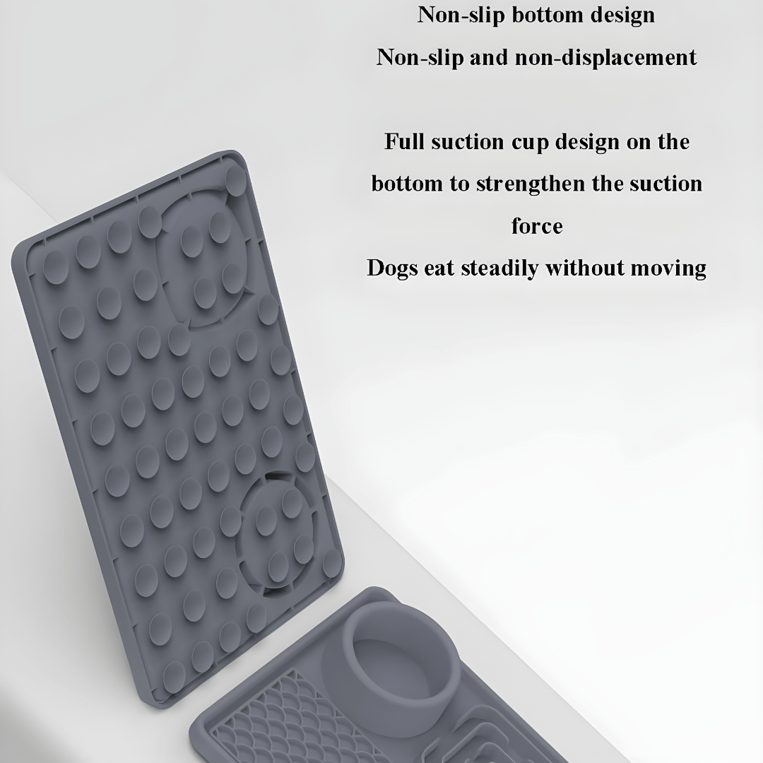 6-in-1 Silicone Slow Feeder & Lick Mat with Bowl for Dogs & Cats