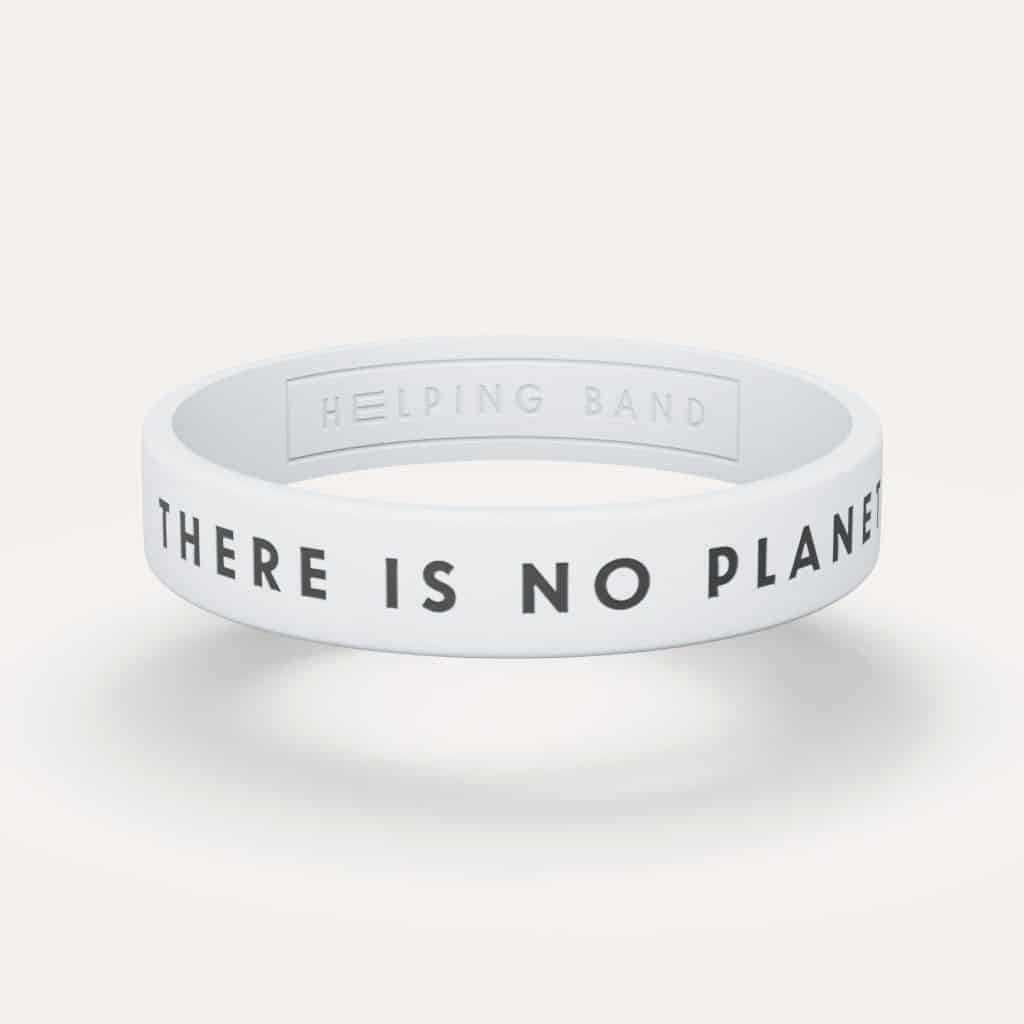 Helping Band There Is No Planet B White Bracelet |  Helping Band In Lebanon