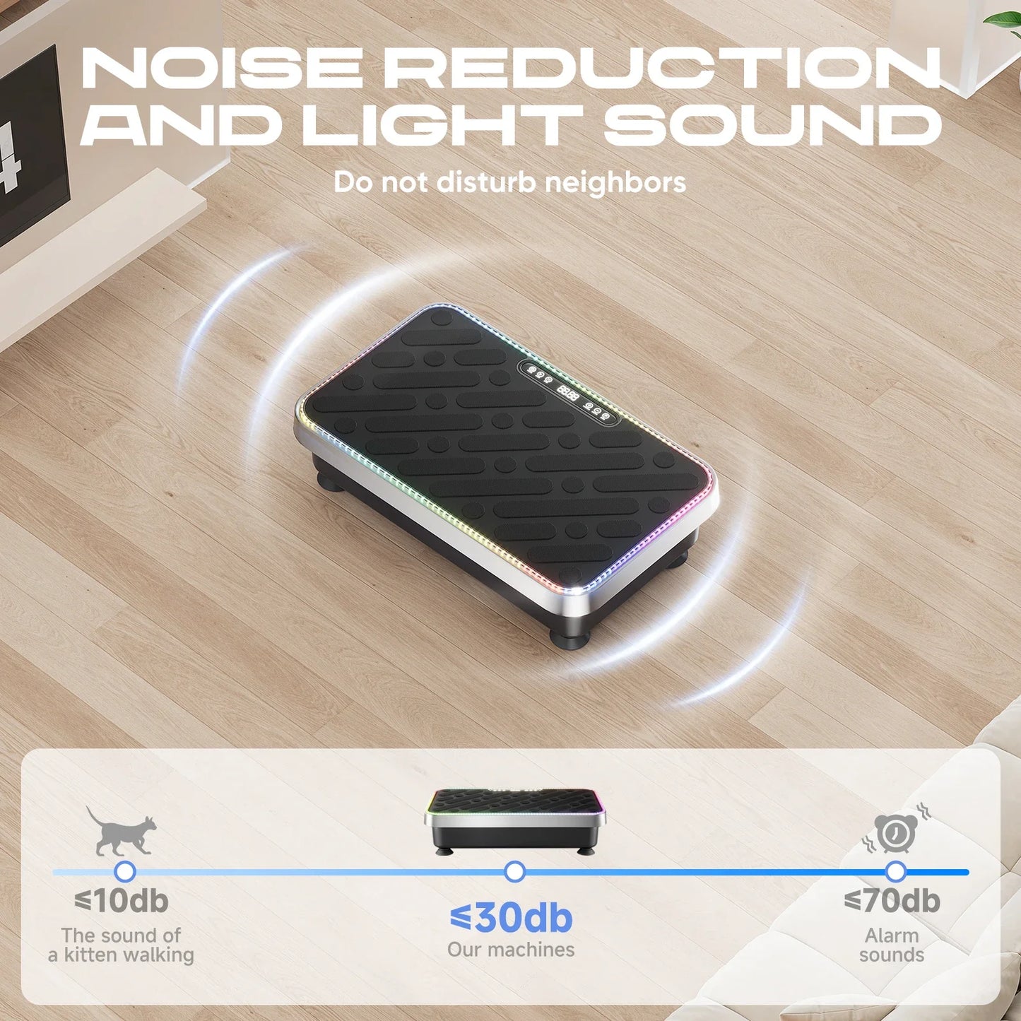 Electric Home Use Full-Body Exercise Vibrating Platform Iron Construction Vertical Direction Adjustable Speed (1-99 Levels) Safe
