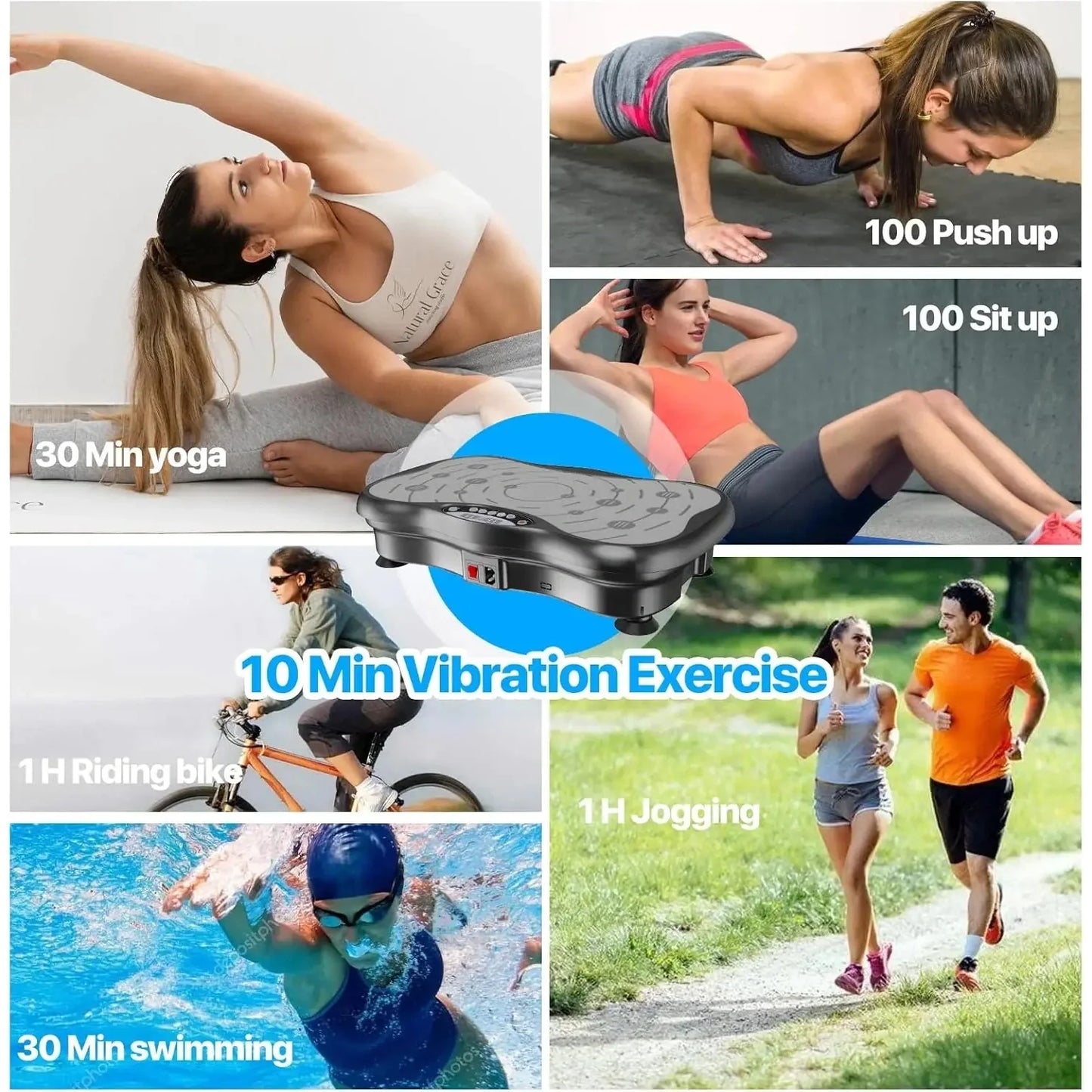 Full Body Workout Vibration Plate Exercise Machine 99 Adjustable Speeds Power Shaping Waver Crazy Fit Massage Plate for Vertical