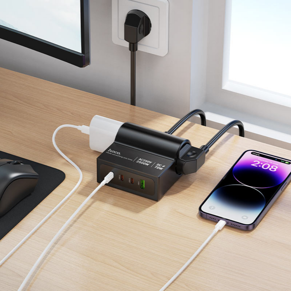 Hoco 70W Power Strip USB-C Hoco Fast Charging Hub