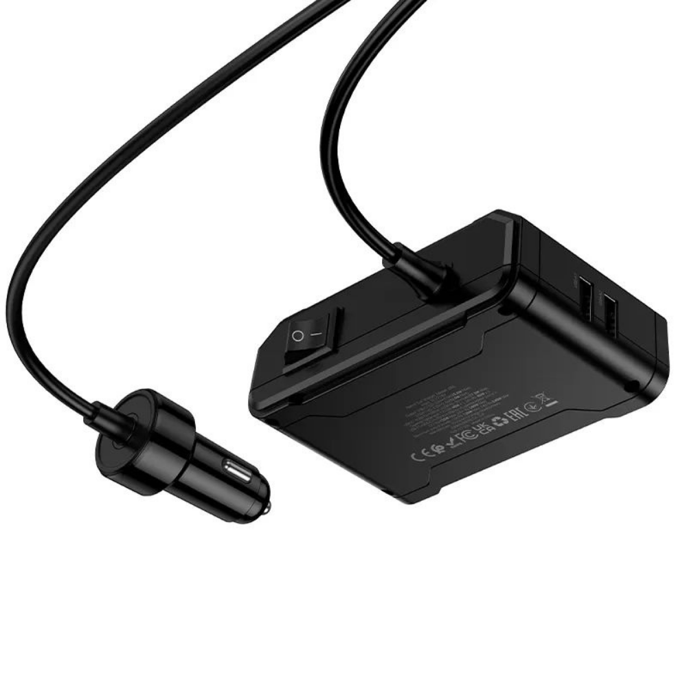 Hoco Cigarette Lighter 240W 3 in 1 Car Charger