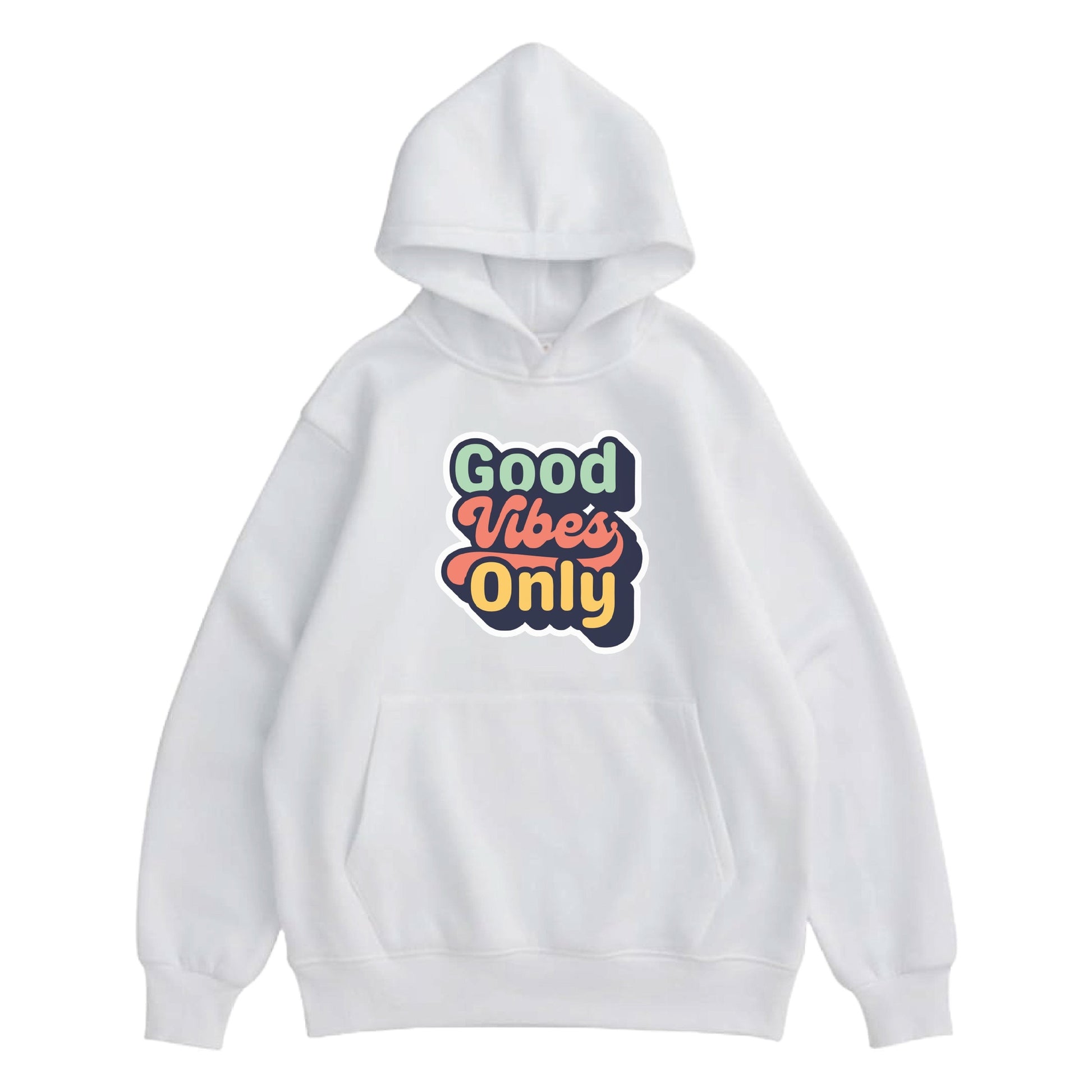 Hoodie "Good Vibes #1" White - Medaid International