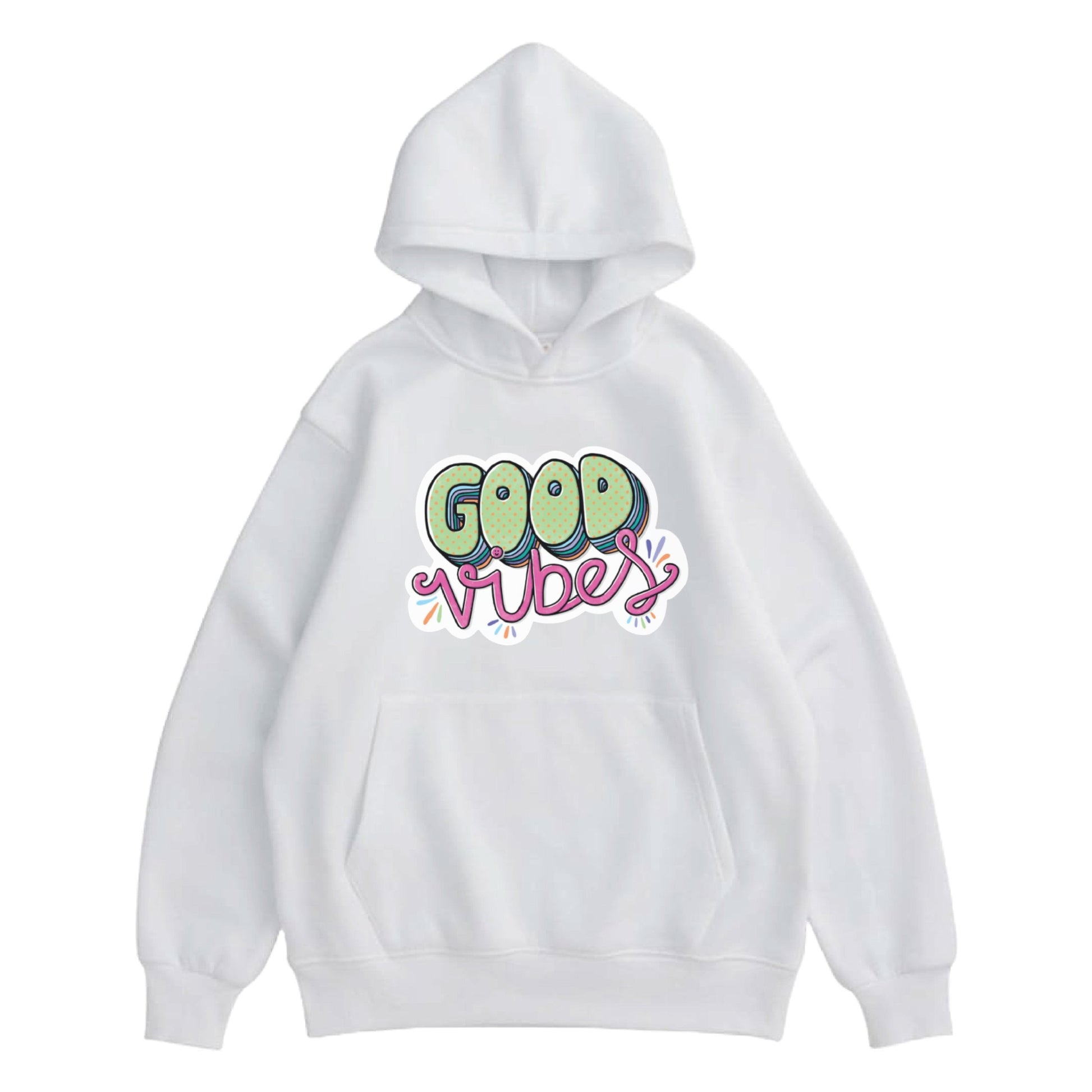 Hoodie "Good Vibes #2" White - Medaid International