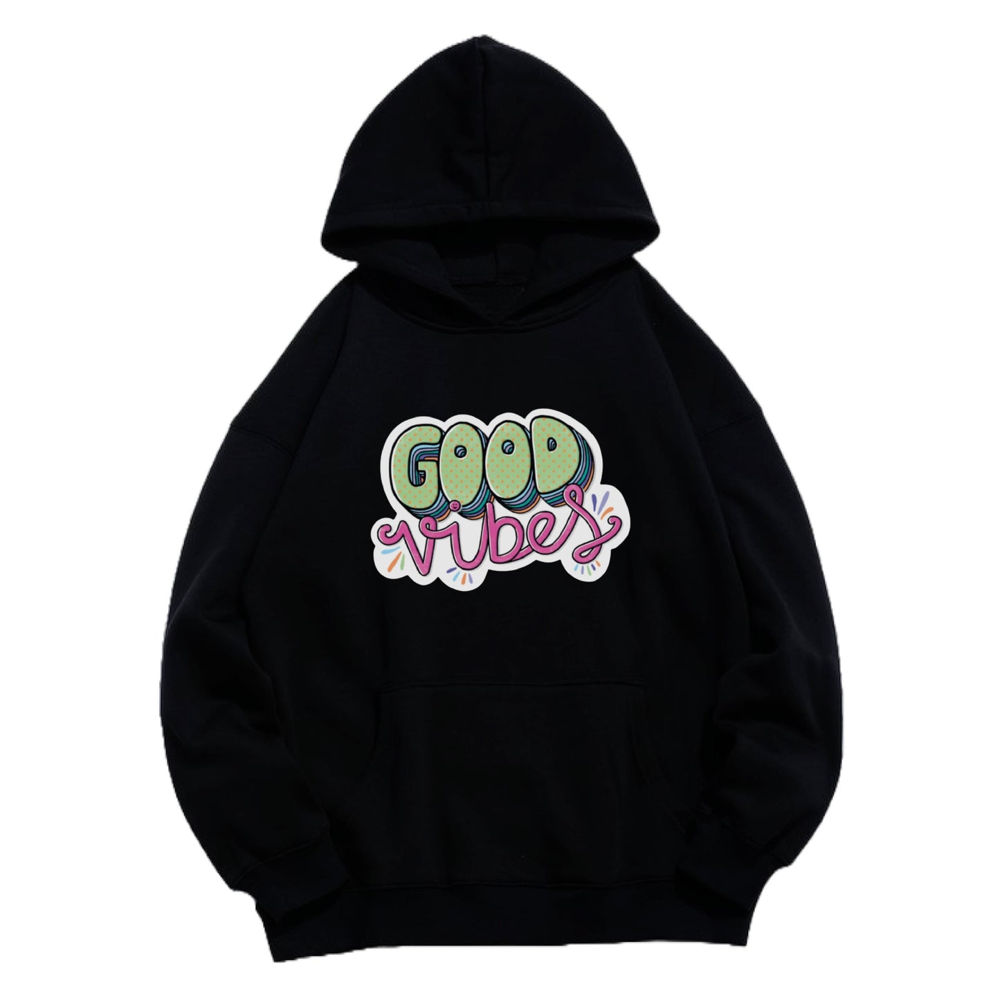 Hoodie "Good Vibes #2" Black - Medaid International