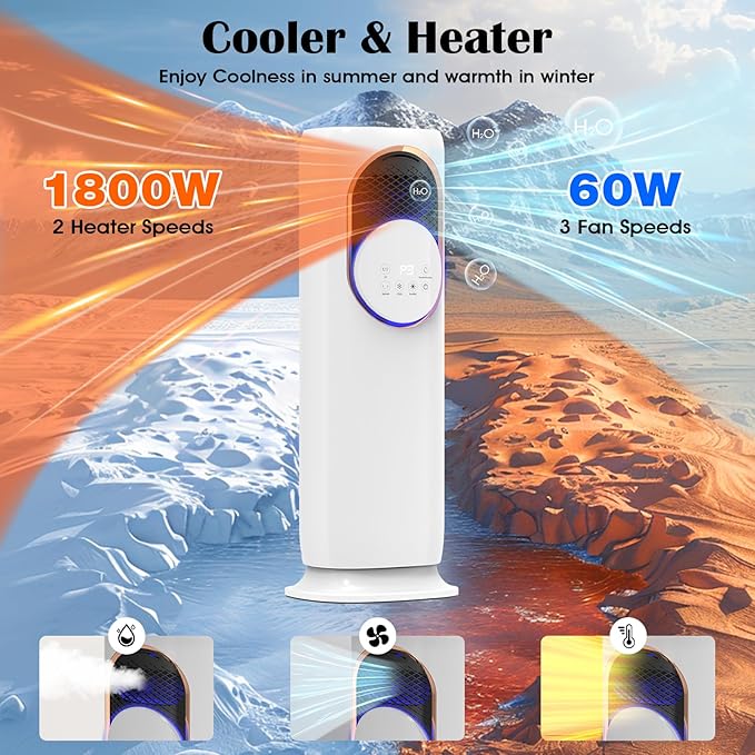 Hot & Cold Tower Fan with Humidifier