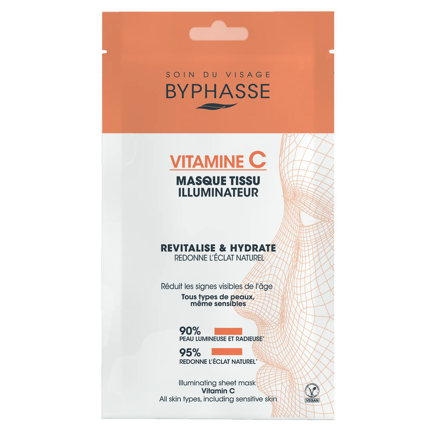 Byphasse Mask Tissu Illimunator Vitamin C Skin Booster