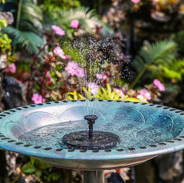 Solar Powered Water Fountain نافورة مياه تعمل بالطاقة الشمسية
