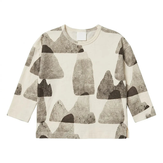 Zara Boy's Off White/Dark Grey All Over Mountain Pattern Long Sleeve Blouse | Zara In Lebanon