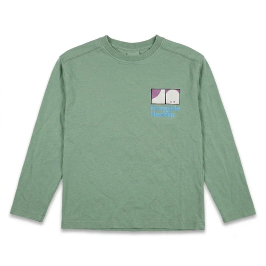 Zara Boy's Mint Green "Frontside Heelflip" Graphic Print Long Sleeve Blouse | Zara In Lebanon