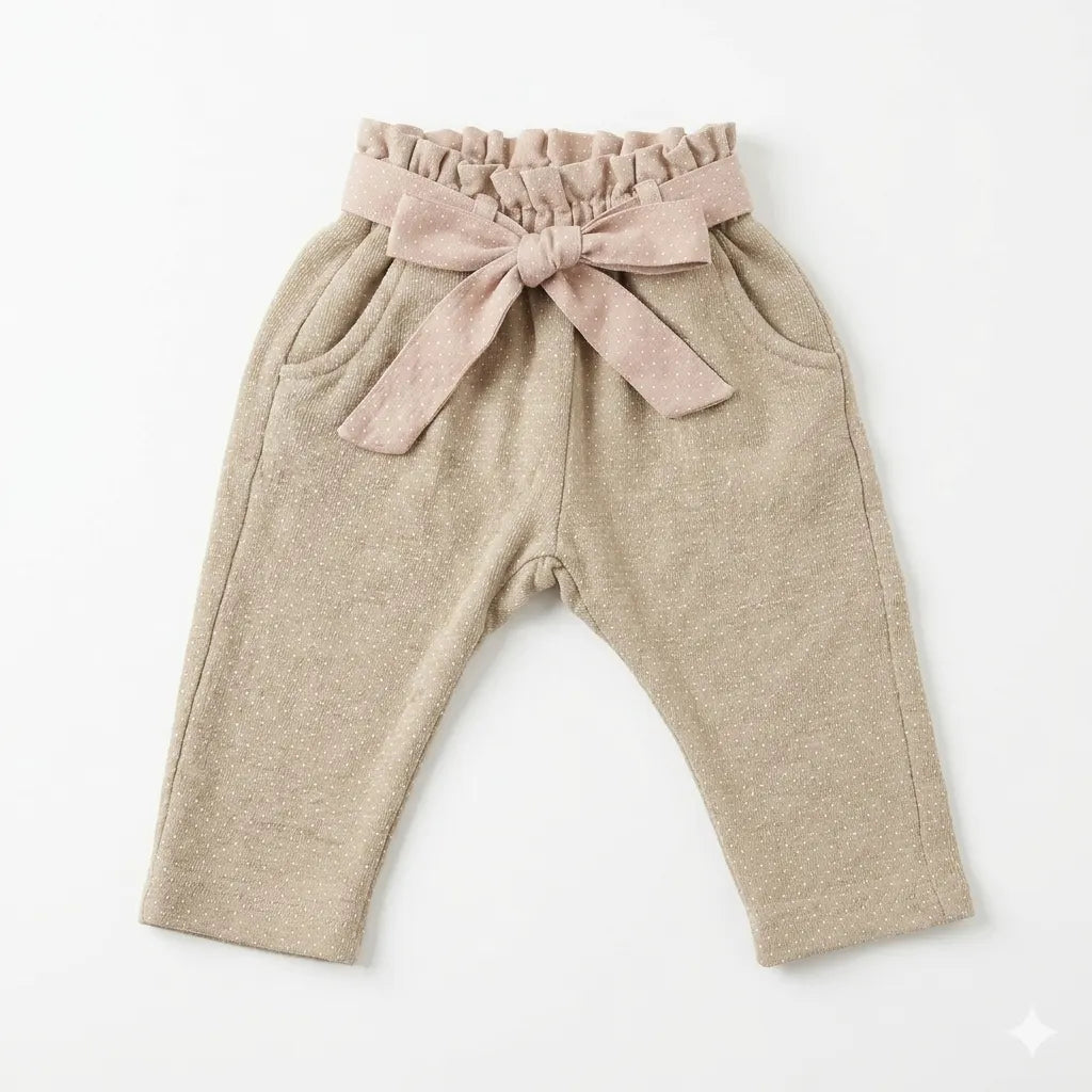 Zara Baby Girl's Khaki All-Over Small Polka Dot Trouser | Zara In Lebanon