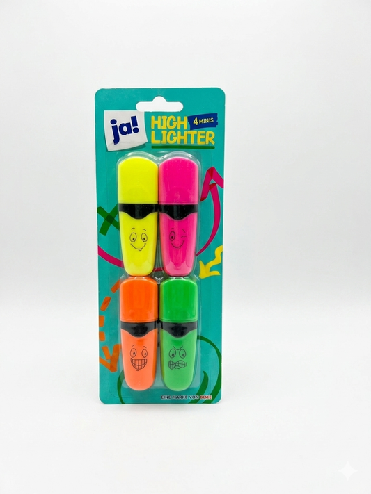 Rewe Multicolor Mini Highlighters - 4pcs | Rewe In Lebanon