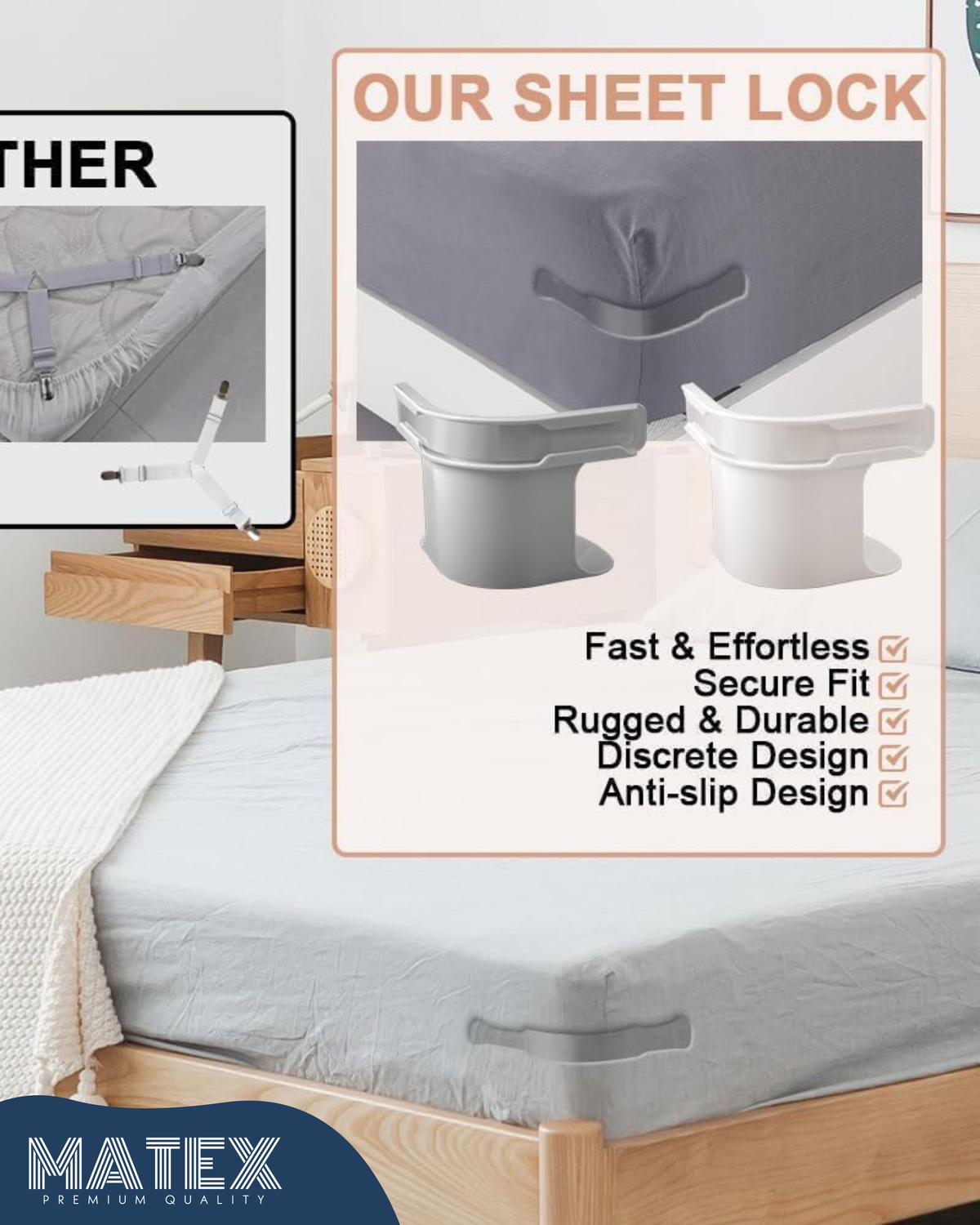 Bed Sheets Corner Holder (4pcs)