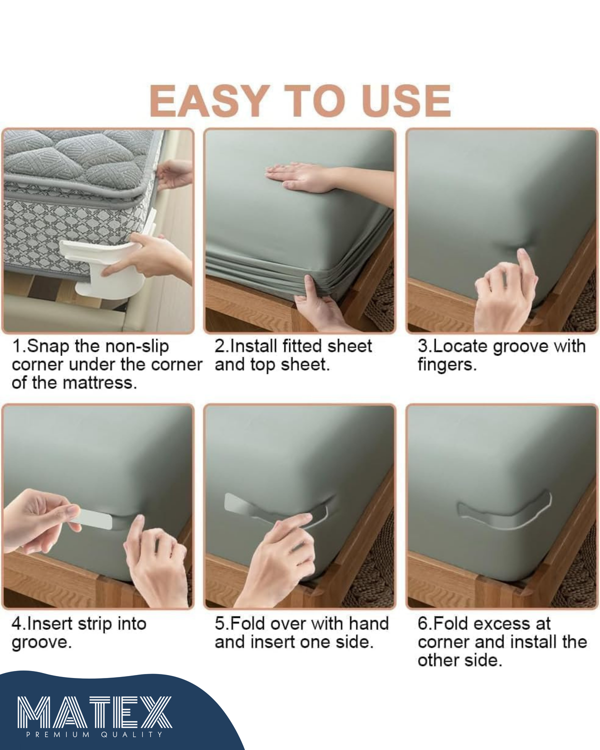 Bed Sheets Corner Holder (4pcs)