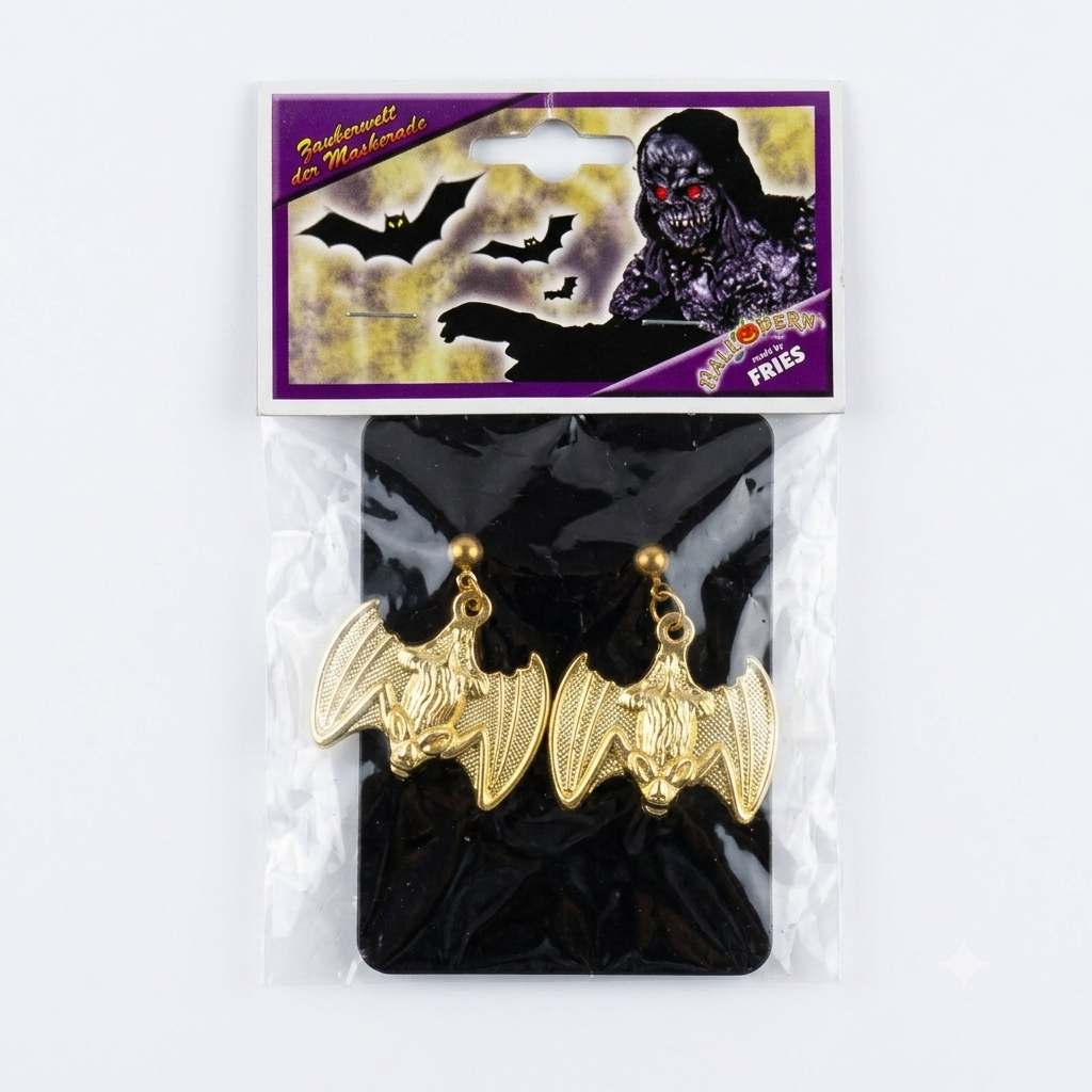 Fries Gold-Tone Batman Earrings Clips | Fries In Lebanon
