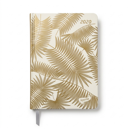 Kyome Gold Leaf Pattern Calendar Book, 11x15cm | Kyome In Lebanon