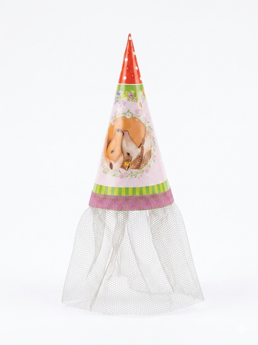 SD Pastel Pink With Two Horse School Cone, Round, 15 cm | SD In Lebanon