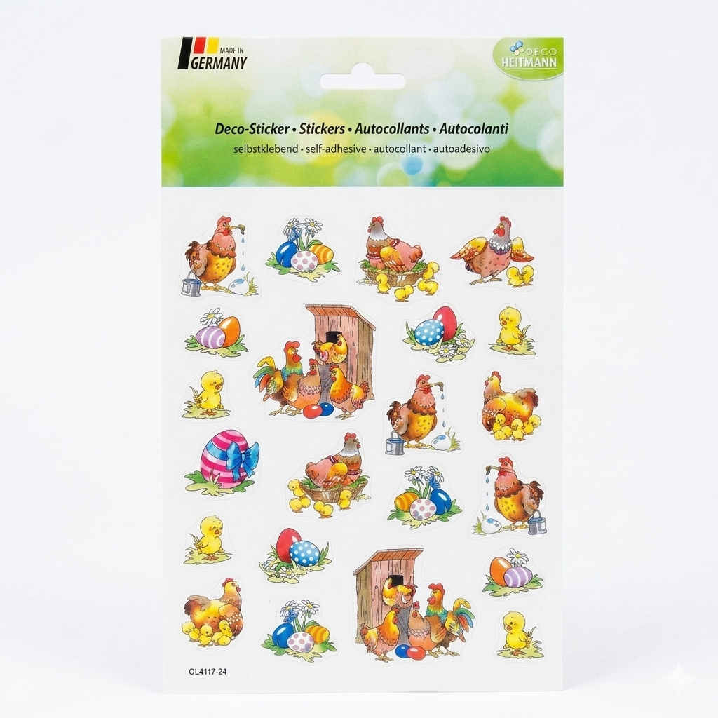 Heitmann Easter Egg Stickers, Chickens, 1 Sheet | Heitmann In Lebanon