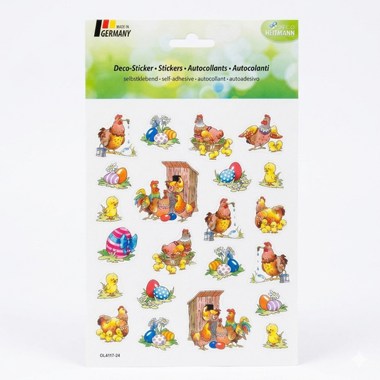 Heitmann Easter Egg Stickers, Chickens, 1 Sheet | Heitmann In Lebanon