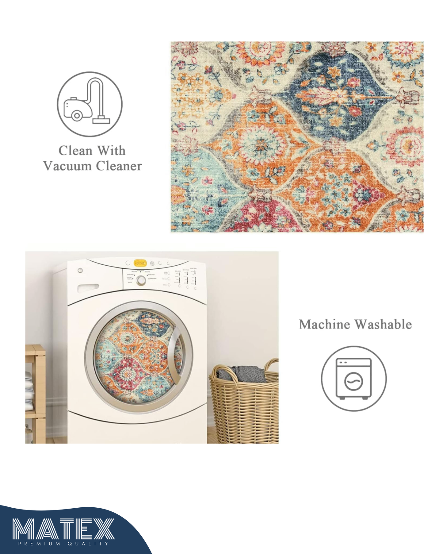 Isfahan Royale Printed Soft Rug 80x150cm
