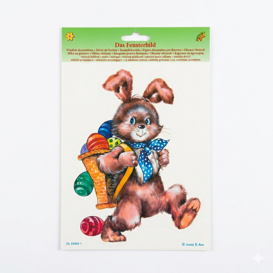 Heitmann Rabbit Carrying A Basket Of Easter Egg Window Sticker | Heitmann In Lebanon